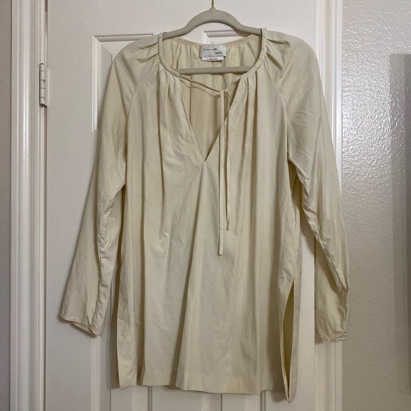Silk Peasant Blouse / Aritizia / M / Boho - Picture 2 of 4